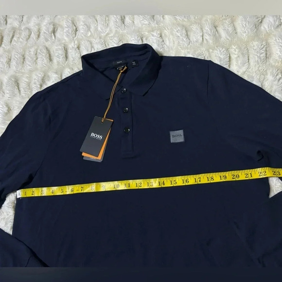 BOSS Men’s Passerby Polo Navy Blue Shirt - Picture 15 of 15